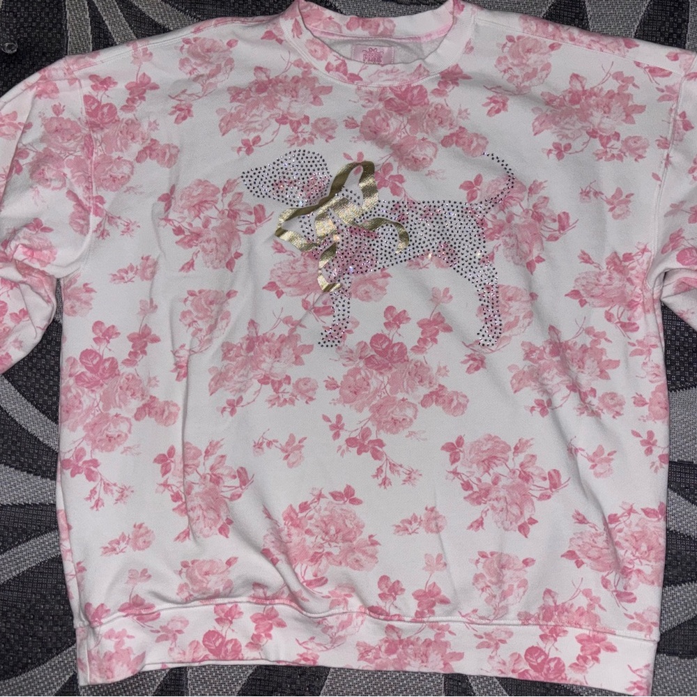 Love Shack Fancy Oversized Sweatshirt from Victoria Secret Pink Collabaration.